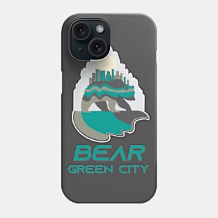 Bear green city Phone Case