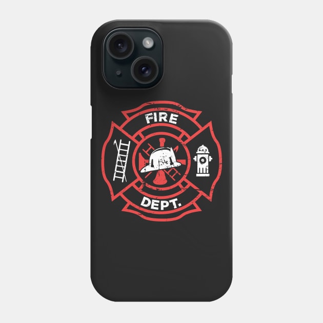 Distressed Firefighter Logo Phone Case by MeatMan