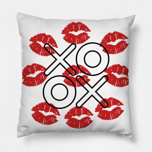 Hugs, Kisses and Lips. Funny Valentines Day Saying. Pillow