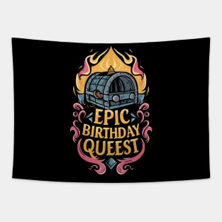 Epic BIrthday Queest For gamer Tapestry