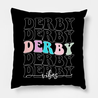 Kentucky Derby Vibes Retro - Perfect Derby Kentucky Since Horse Race Vintage Gifts Pillow