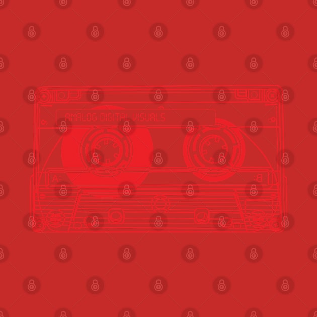 Cassette Tape (Red Lines) Analog / Music by Analog Digital Visuals