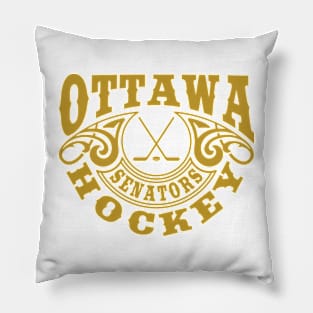 Vintage Retro Ottawa Senators Hockey Pillow