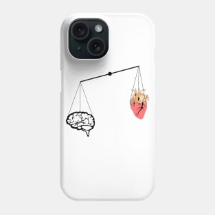 Brain vs heart Phone Case