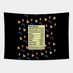 Gamer Nutrition Facts Tapestry