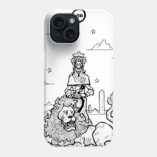 Black and White Tarot Strength Phone Case