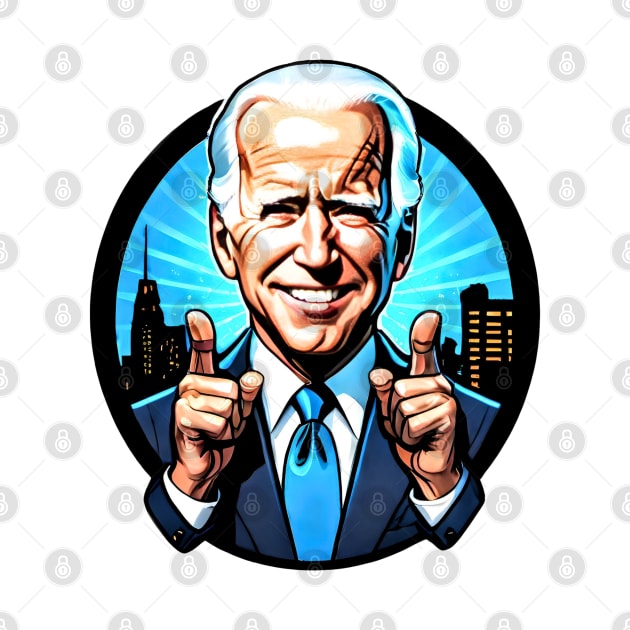 President Joe Biden Finger Pistols by Flint Phoenix