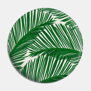 Modern Green Palm Leaf Tropical Pattern Pin