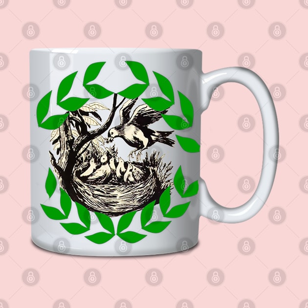 bird's nest in the mug by Marccelus