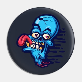 running skull Pin