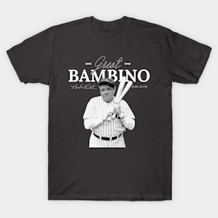 Babe Ruth Yankees Sultan of SWAT T-Shirt from Homage. | Ash | Vintage Apparel from Homage.