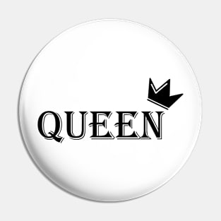 QUEEN DESIGN TSHIRT - BLACK - MINIMALIST Pin