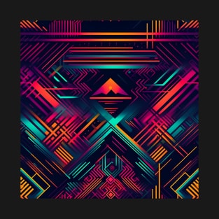 Neon Geometric Pattern T-Shirt