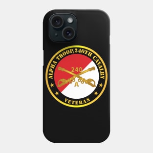 Alpha Troop, 240th Cavalry Branch Veteran - Red - White X 300 Phone Case