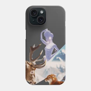 robots and animals in nature Phone Case