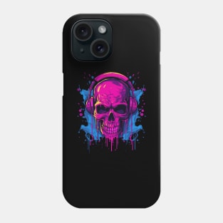 Retrowave gamer skull Phone Case