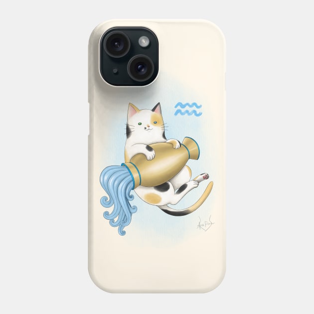 Zodiacat Aquarius Phone Case by BastetLand