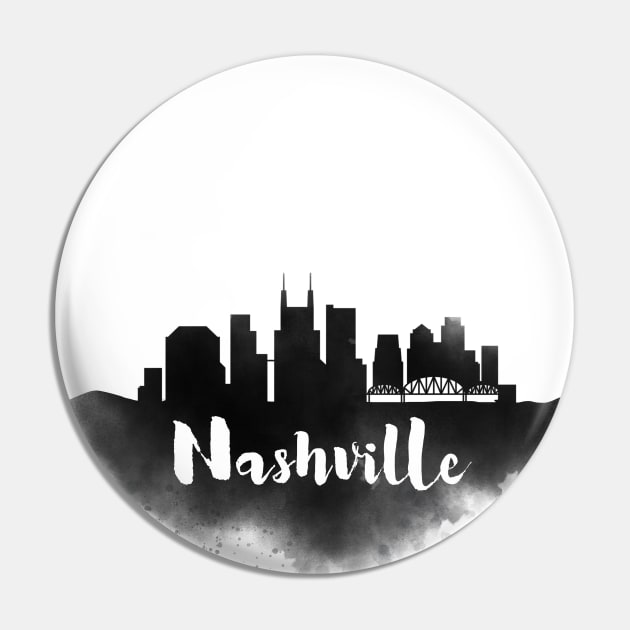 Nashville watercolor Pin by kursatunsal