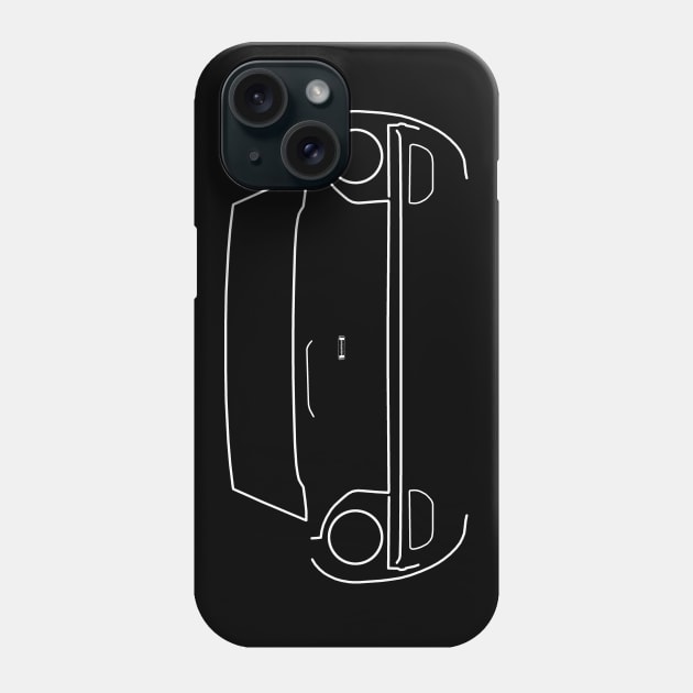 Jensen Healey 1970s classic sports car white outline graphic Phone Case by soitwouldseem