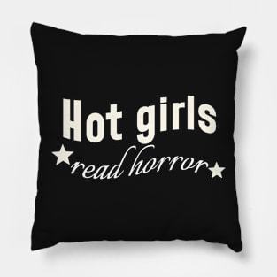 Hot Girls Read Horror Books Pillow