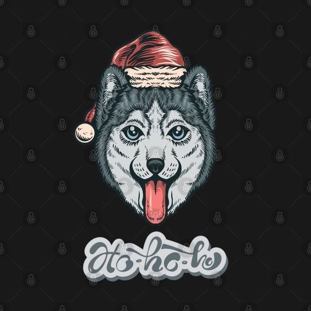 Christmas Husky by Myartstor 