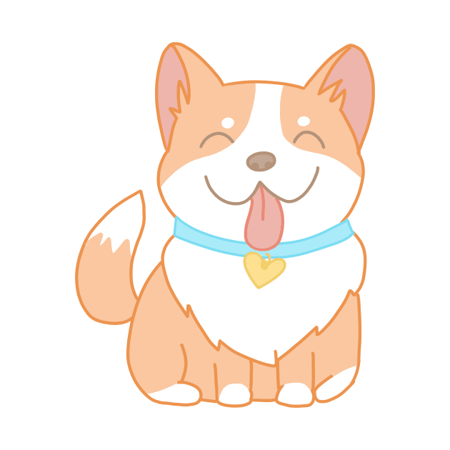 Cute Happy Corgi by SolarCrush