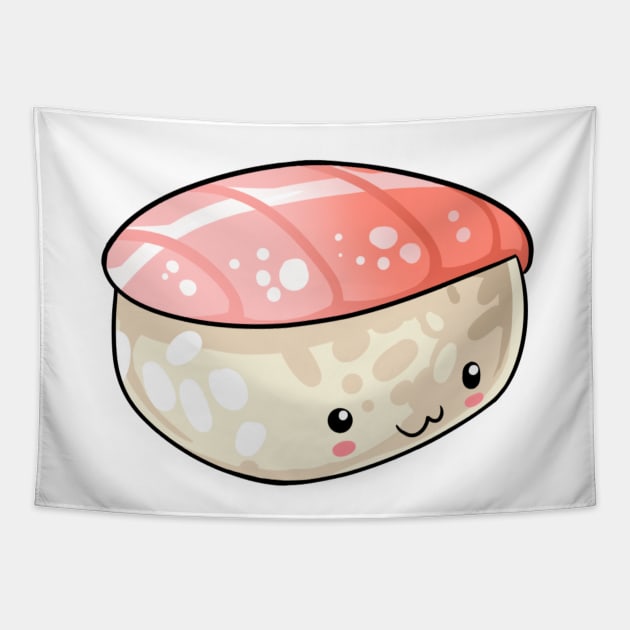 Kawaii food sushi (red snapper) Japanese style Tapestry by Japanese Designs