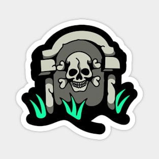 Skull tombstone Magnet