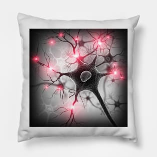 Nerve cell, artwork (F008/7144) Pillow