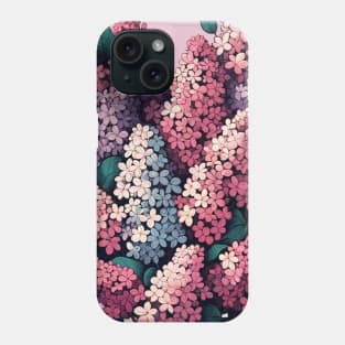 Purple Lilac Bush Phone Case