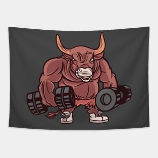 Gym Bull Tapestry