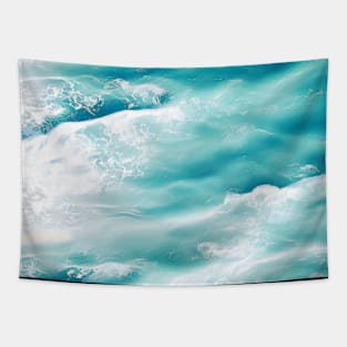 Ocean vibes waves pattern Tapestry