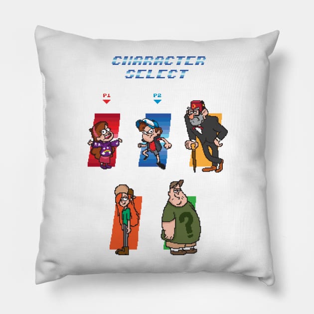 Gravity Falls Character Select Pillow by FOUREYEDESIGN