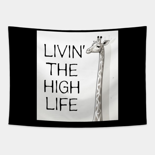 Giraffe Livin' the high life Tapestry by chapter2