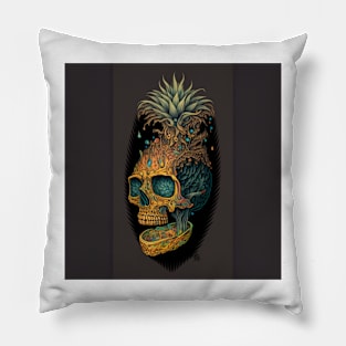 Pineapple Skull Pillow