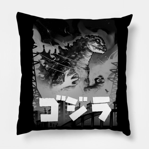 Gojira Pillow by vashito