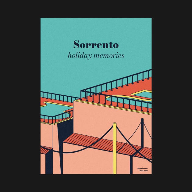 Sorrento, holiday memories illustration by kamilowanydesign