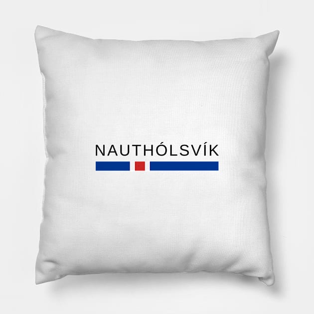 Nauthólsvík Iceland Pillow by icelandtshirts