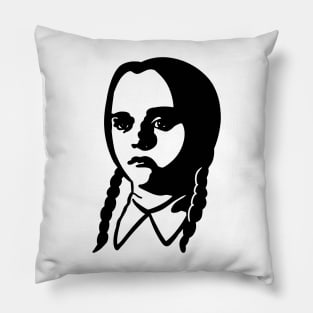 original wednesday addams outline Pillow