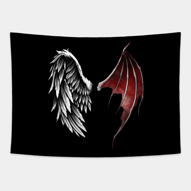 lucifer angel wings Tapestry by NemiMakeit