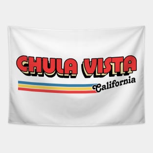 Chula Vista, CA \/\/\/\ Retro Typography Design Tapestry