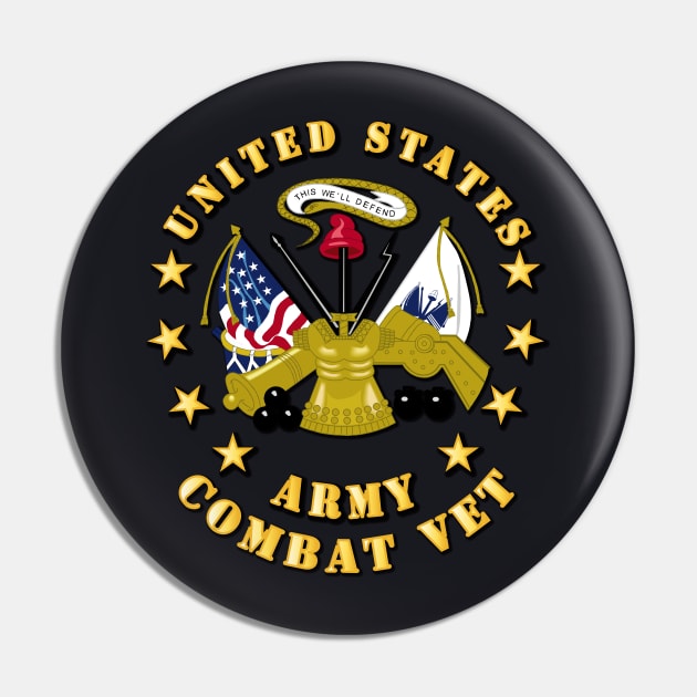 US Army Center - Combat Veteran Pin by twix123844