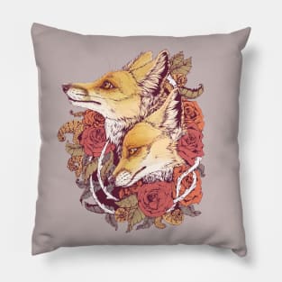 Red Fox Bloom Pillow