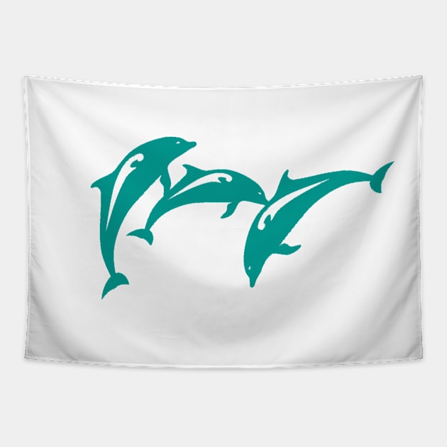 Lovely dolphins Tapestry by halazidan