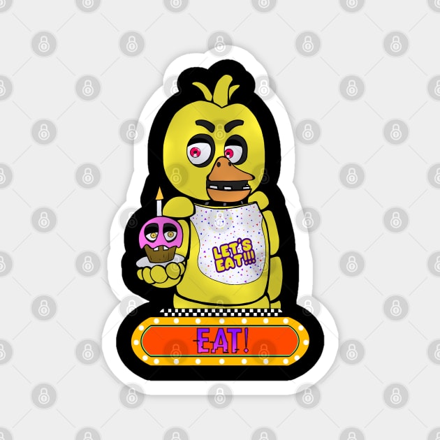 Fnaf Chica Chicken Magnet by MortuusArts