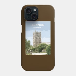 Zennor Cornwall. Cornish gift Kernow Travel location poster Phone Case