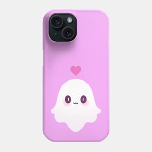 Cute ghost with heart Phone Case