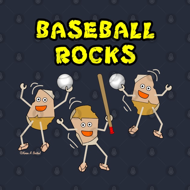 Three Baseball Light Rocks by Barthol Graphics