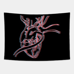 3D heart pocket tee Tapestry