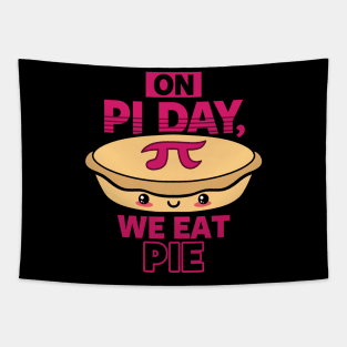 Pi Day Funny Cute Kawaii Pie Meme Tapestry